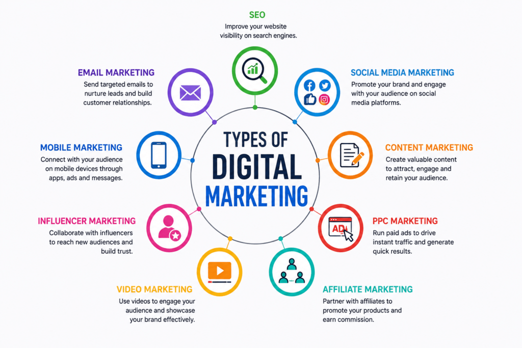 main types of digital marketing